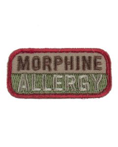 Mil-Spec Monkey Morphine Allergy Embroidered Arid Patch