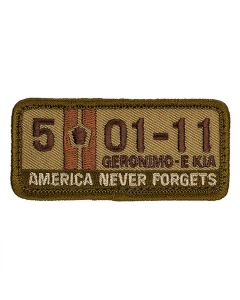 America Never Forgets 5-01-11 Geronimo-E KIA Embroidered Multicam Patch