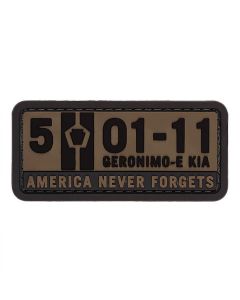Mil-Spec Monkey America Never Forgets 5-01-11 Geronimo-E KIA PVC Rubber ACU Grey Patch