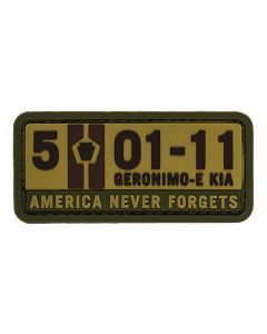 Mil-Spec Monkey America Never Forgets 5-01-11 Geronimo-E KIA PVC Rubber Multicam Patch