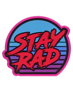 Stay Rad Sunset Night Red Rubber Morale Patch